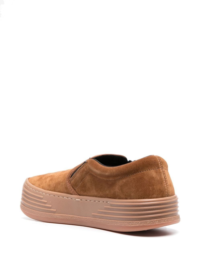 Shop Palm Angels Snow Slip-on Sneakers In Brown