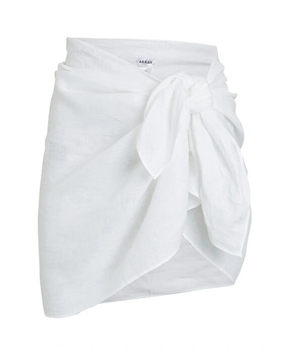 Shop Aexae Linen Mini Pareo In White