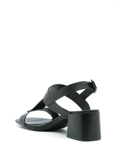 Shop Studio Chofakian Studio 107 65mm Leather Sandals In Black