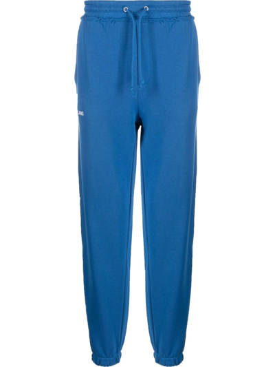 Shop Helmut Lang Drawstring Track Pants In Blau