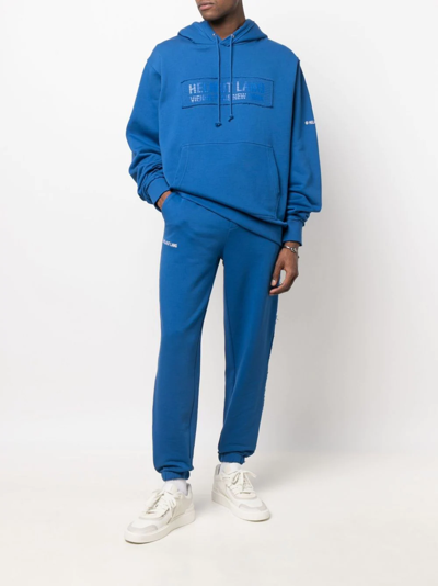Shop Helmut Lang Drawstring Track Pants In Blau