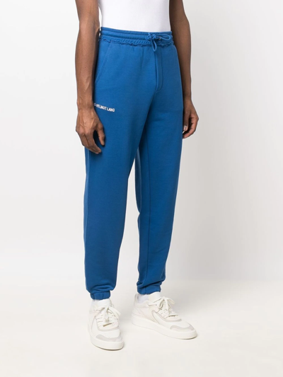 Shop Helmut Lang Drawstring Track Pants In Blau