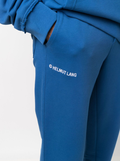 Shop Helmut Lang Drawstring Track Pants In Blau