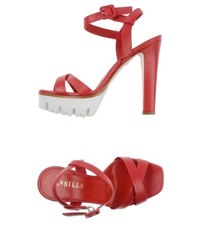 Le Silla Sandals In Red