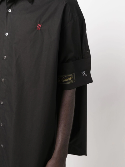 Shop Raf Simons Short-sleeve Business Shirt In Schwarz