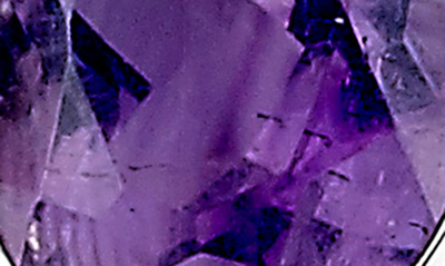 Samuel B. Sterling Silver Oval Amethyst Earrings In Purple