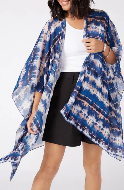 Shop Karen Kane Tie Dye Open Front Jacket In T/ D