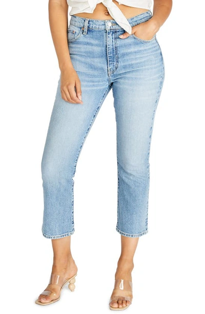 Shop Etica Brigitte Trumpet Crop Jeans In Vintage Light