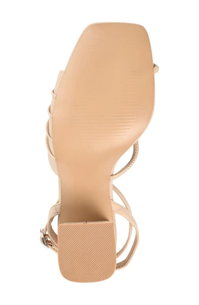 Journee Collection Shillo Pleated Sandal In Taupe