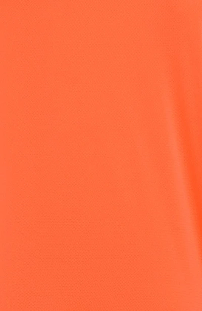 Shop Adidas Originals Aero 3-stripe Stretch T-shirt In Screaming Orange