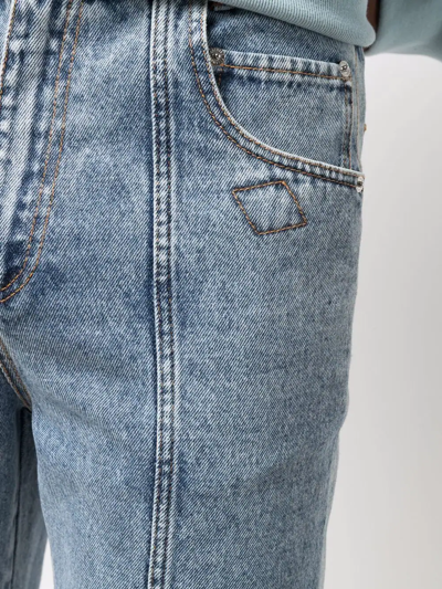 Shop Opening Ceremony Seam-detailing Acid Wash Jeans In Blue