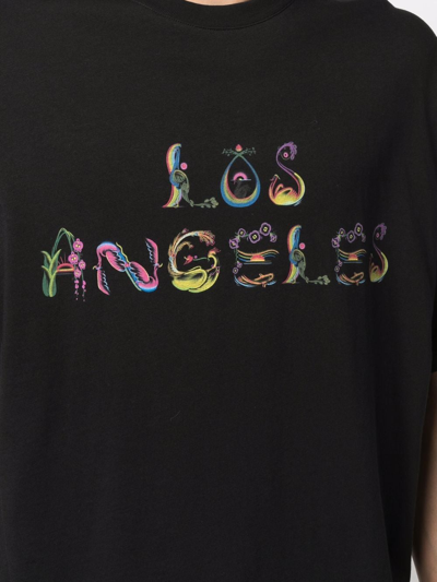Shop Opening Ceremony Los Angeles Brush-art Print T-shirt In Black