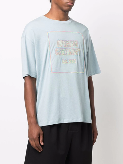 Shop Opening Ceremony Logo-print T-shirt In Blue