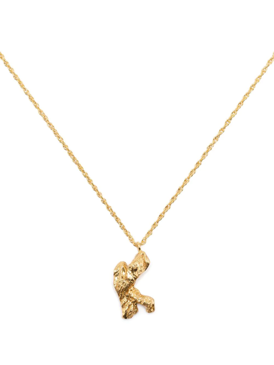 Shop Loveness Lee K Alphabet-charm Necklace In Gold