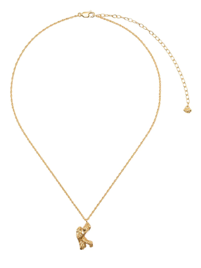 Shop Loveness Lee K Alphabet-charm Necklace In Gold