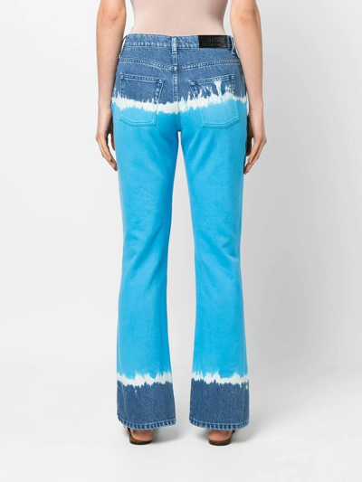 Shop Alberta Ferretti Tie-dye Flared Jeans In Blau