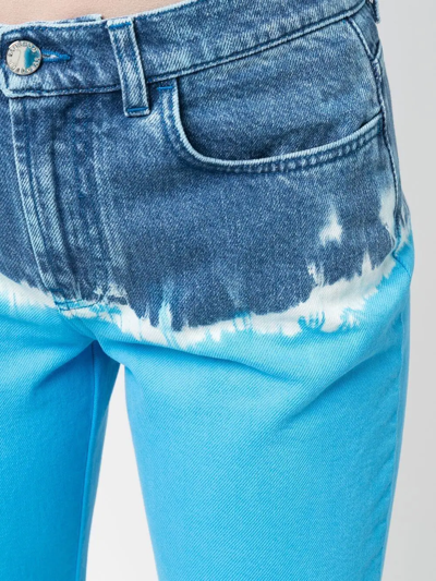 Alberta Ferretti Tie-dye Flared Jeans In Blau