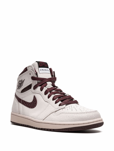 Jordan X A Ma Maniére Air  1 Retro High Og Sneakers In White