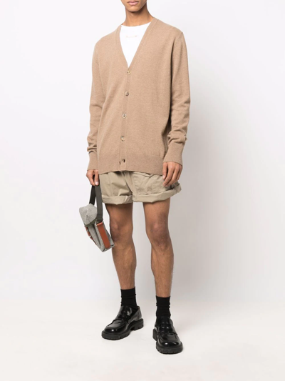 Maison Margiela High-rise Cargo Shorts In Brown