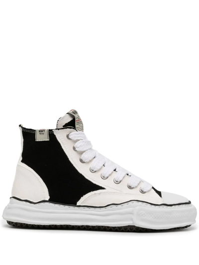 Miharayasuhiro Black & White Peterson High-top Sneakers In Weiss