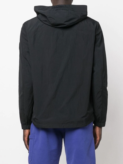 Shop Calvin Klein Lightweight Hooded Zip-up Jacket In Schwarz