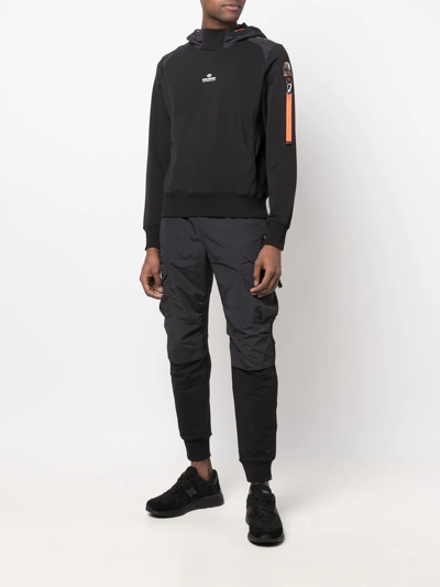 Parajumpers Electra Logo-print Fleece Hoodie In Black