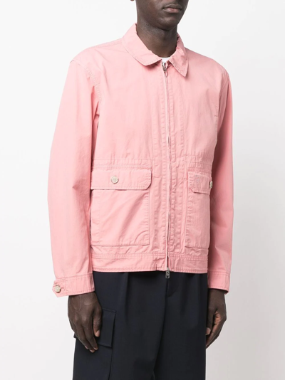 Woolrich Zip-up Bomber Jacket In Rosa