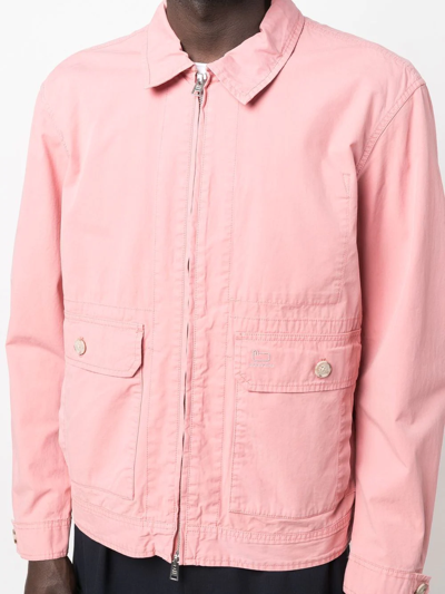 Woolrich Zip-up Bomber Jacket In Rosa