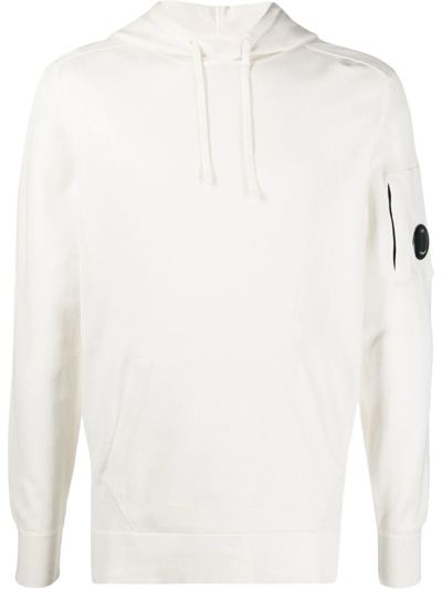 Shop C.p. Company Long-sleeve Hoodie In Nude