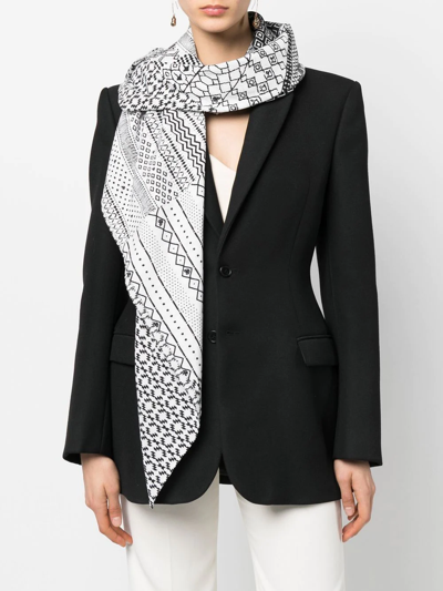 Shop Gabriele Pasini All-over Graphic Print Scarf In Weiss