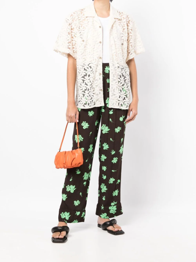 Shop Andersson Bell Embroidered-flower Detail Shirt In Weiss