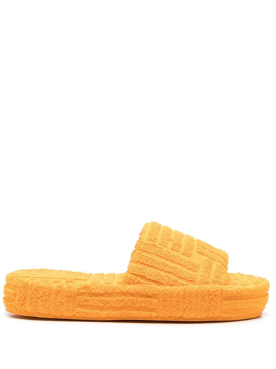 Shop Bottega Veneta Resort Sponge Slides In Orange