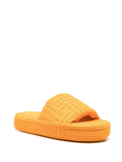 Shop Bottega Veneta Resort Sponge Slides In Orange