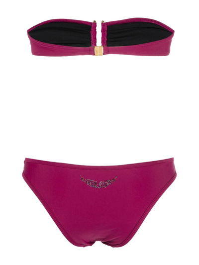 Zadig & Voltaire Studded-logo Bandeau Bikini In Rosa | ModeSens