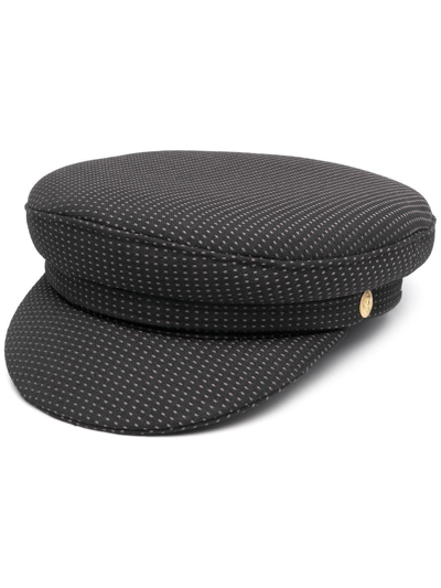 Shop Manokhi Micro Dot Cap In Schwarz