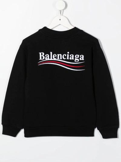 Shop Balenciaga Political Campaign Sweatshirt In Black