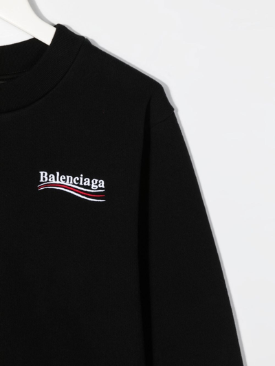 Shop Balenciaga Political Campaign Sweatshirt In Black