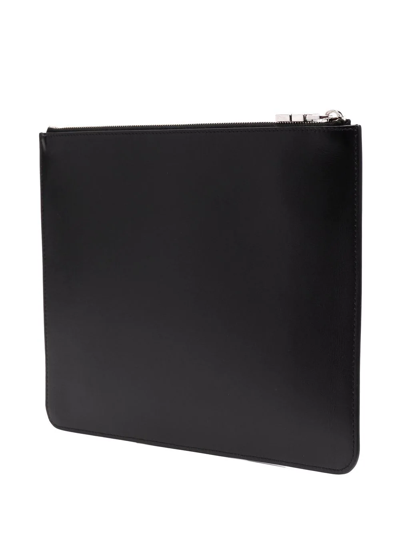 Shop Givenchy Embossed-logo Leather Clutch In Black