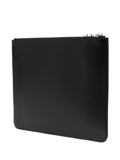 Givenchy Embossed-logo Leather Clutch In Black