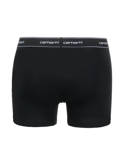 Shop Carhartt Two-pack Logo-print Waistband Boxers In Black