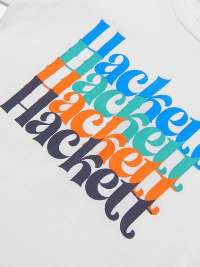 Shop Hackett Teen Logo Print T-shirt In White