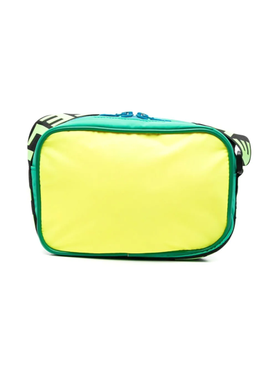 Shop Stella Mccartney Panelled Zipped Shoulder Bag In Yellow