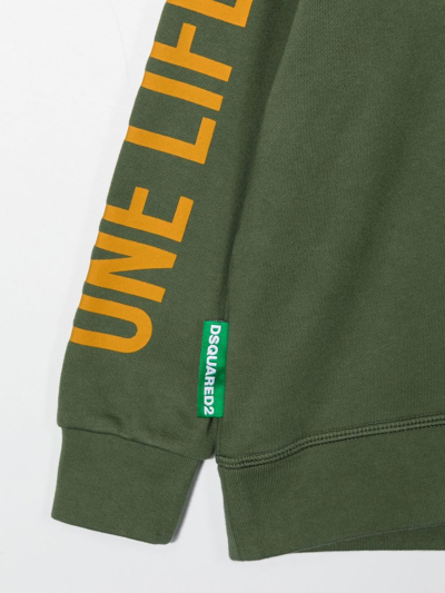 Dsquared2 D2s602u Slouch Fit Sweat-shirt Dsquared In Green