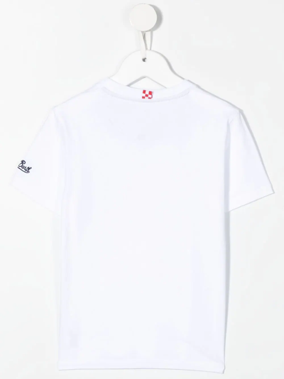 Mc2 Saint Barth Teen Paisley-print T-shirt In White