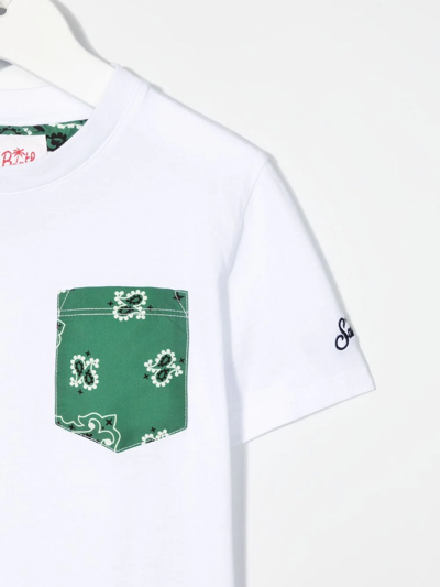 Mc2 Saint Barth Teen Paisley-print T-shirt In White