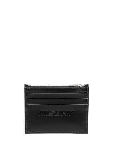 Shop Misbhv Monogram Zip Cardholder In Black