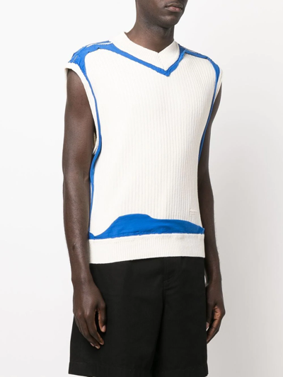 Shop Ader Error Ribbed-knit Tank Top In White