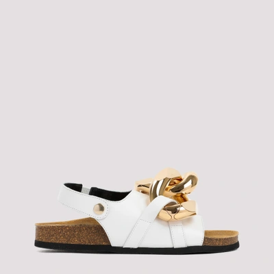 Shop Jw Anderson Chain Flat Sandals In Color:  White