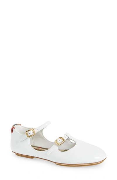 Shop Burberry Jesse Mary Jane In Optic White