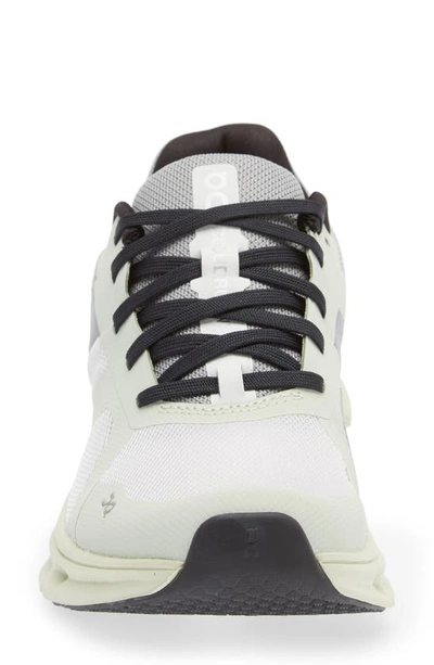 On Gray & Green Cloudrunner Low-top Sneakers In Frost/ Aloe